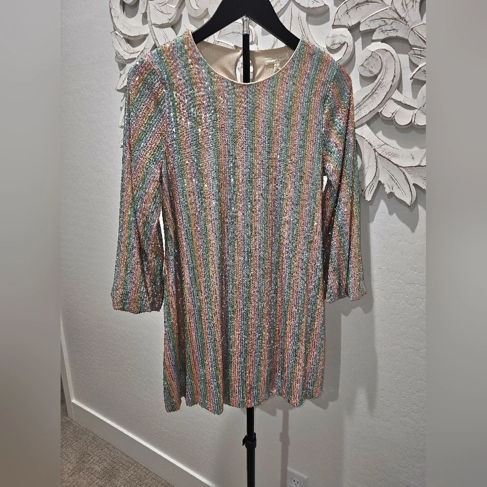 NWT Chelsea & Violet Multicolor Girls Sequin Dress  - Girls Size 12/14